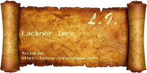 Lackner Imre névjegykártya